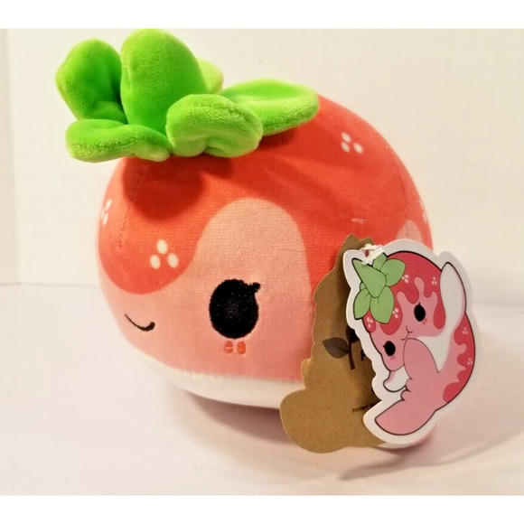 Strawberry Nomwhal Plush Narwhal Tasty Peach Studios Aurora 7in with TAGS - Picture 1 of 10
